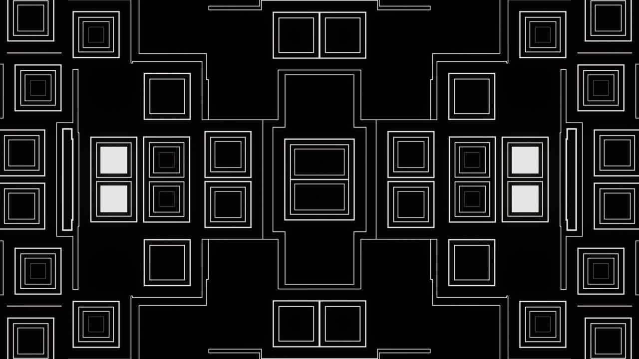 fondo de bucle vj de cuadrados brillantes para abstracciones visuales