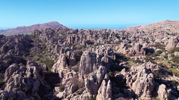 Nature reserve at El Torcal de Antequera, Malaga, Andalusia, Spain