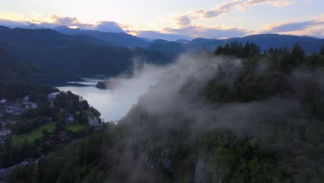 drone video from bled slovenia