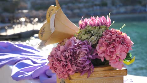 wedding decoration flowers in lindos rhodes