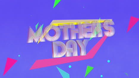 colorful mothers day text overlay on gradient background