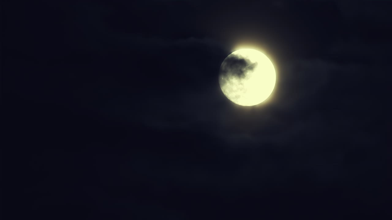 View of a full moon shining bright in the night sky