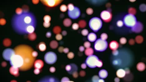 abstracto luces coloridas parpadeando espectáculo vj escenario reflector. 4k suave desfocado vacaciones de año nuevo luz fondo abstracto con bokeh multicolor giratorio. cegador parpadeante luces flash espectáculo decorar.