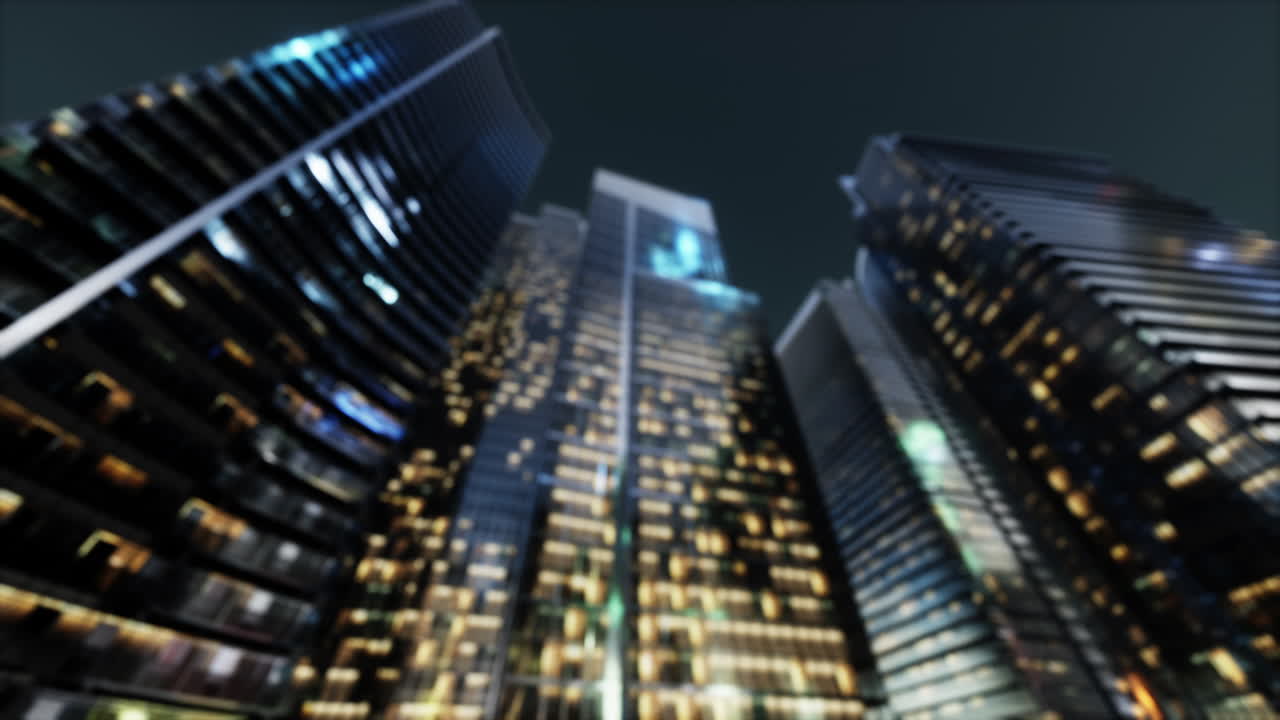 desenfoque abstracto y paisaje urbano desenfocado al crepúsculo para el fondo