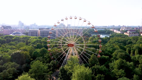 aerial view of ferris wheel