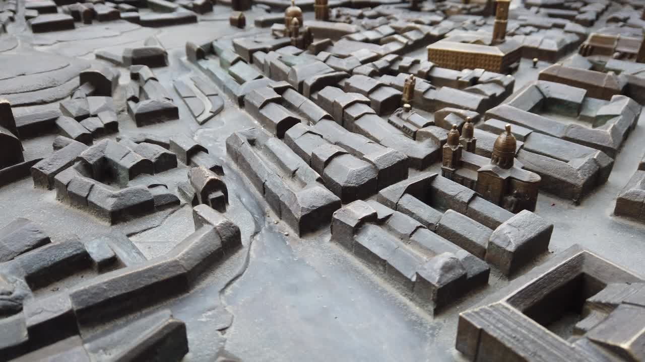 Металлическая модель города. 3D-модель