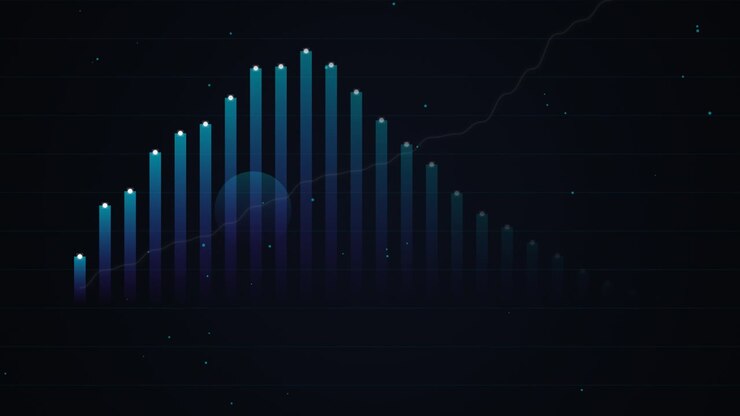 Animated Bar Chart Showing Financial Growth and Data Trends