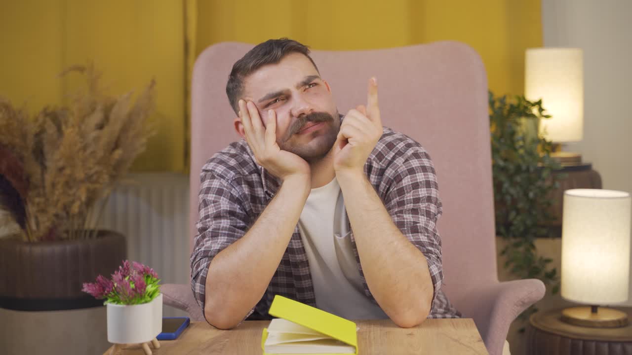 hombre de sueños felices.