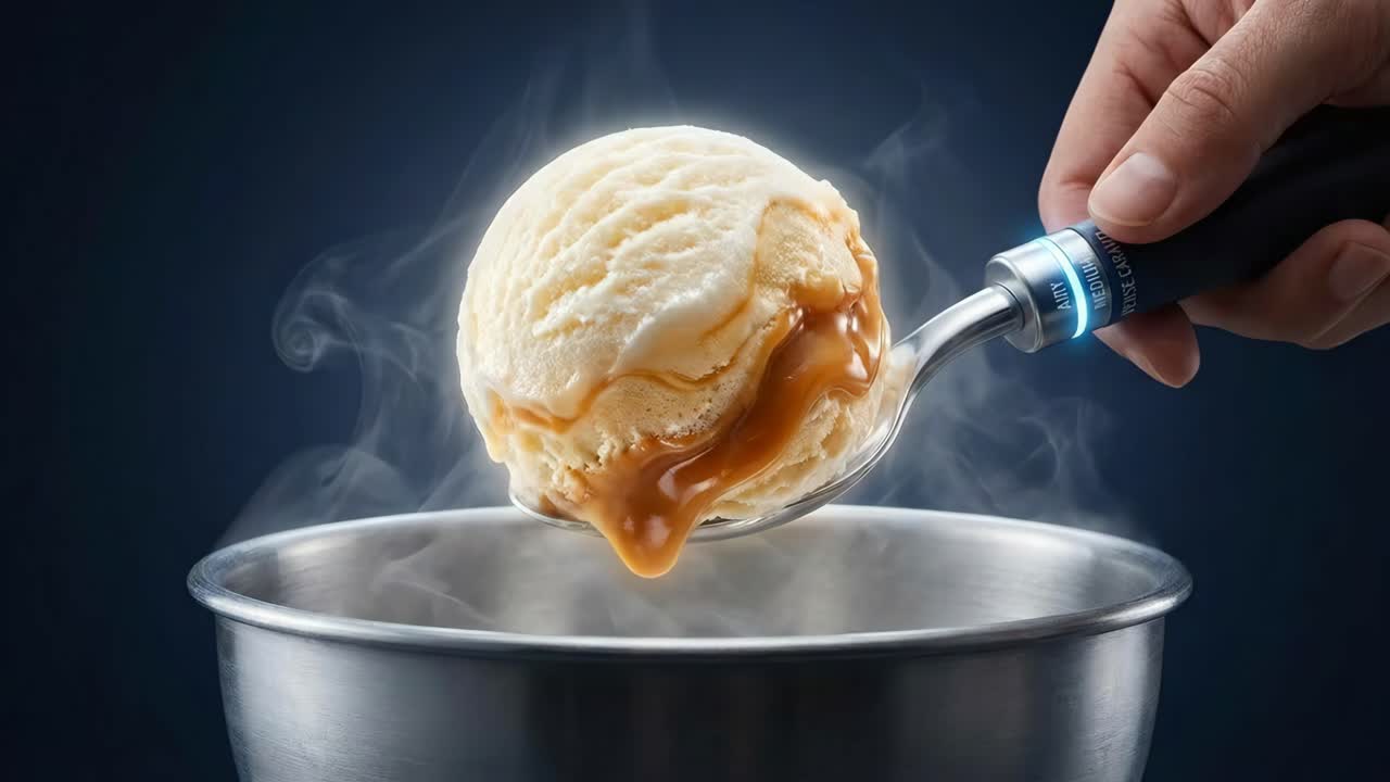 Gelato con caramello e affumicato