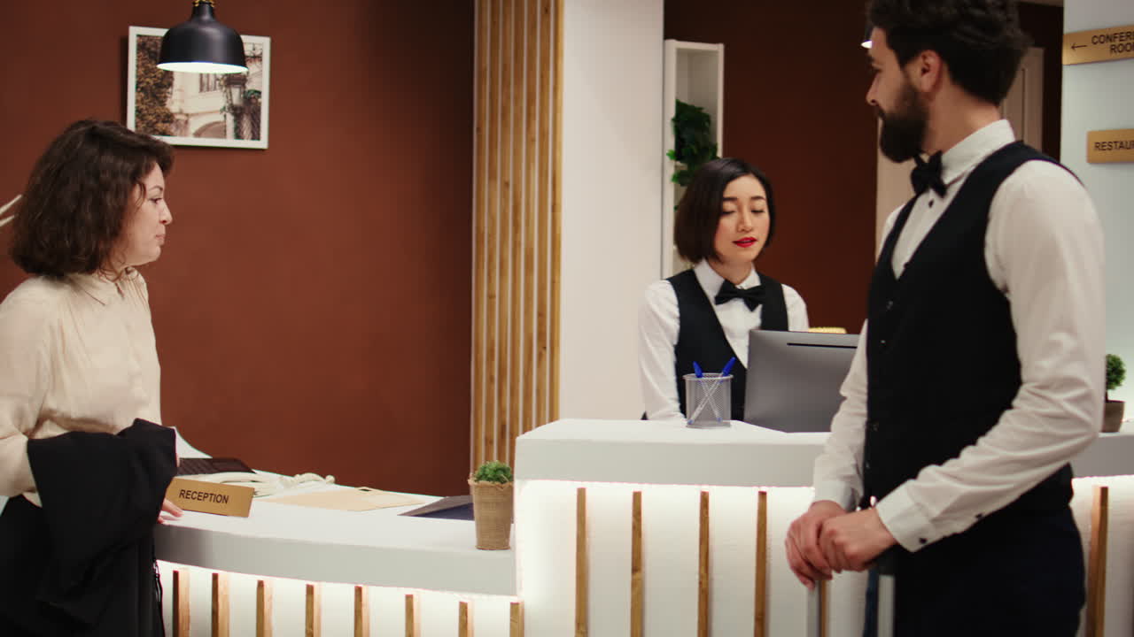 Resort visitor in professional trip