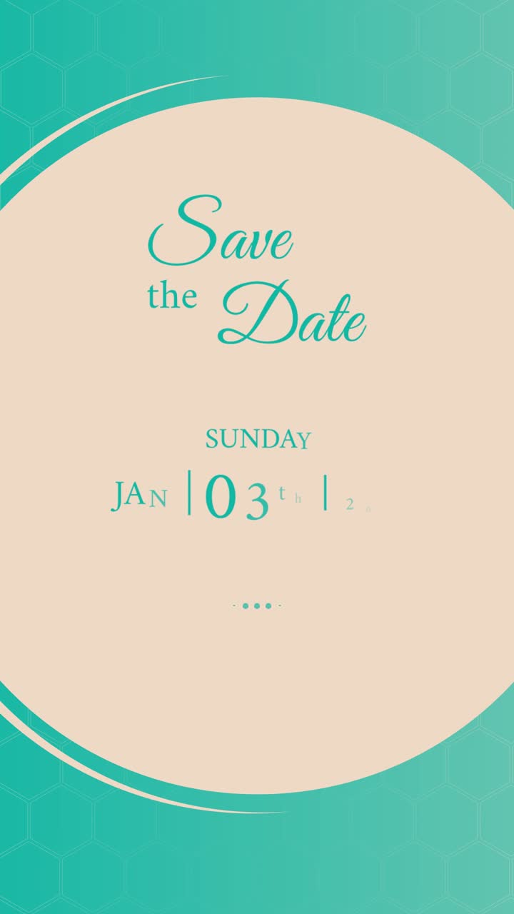 Wedding Invitation 3 - Social Media Video Template