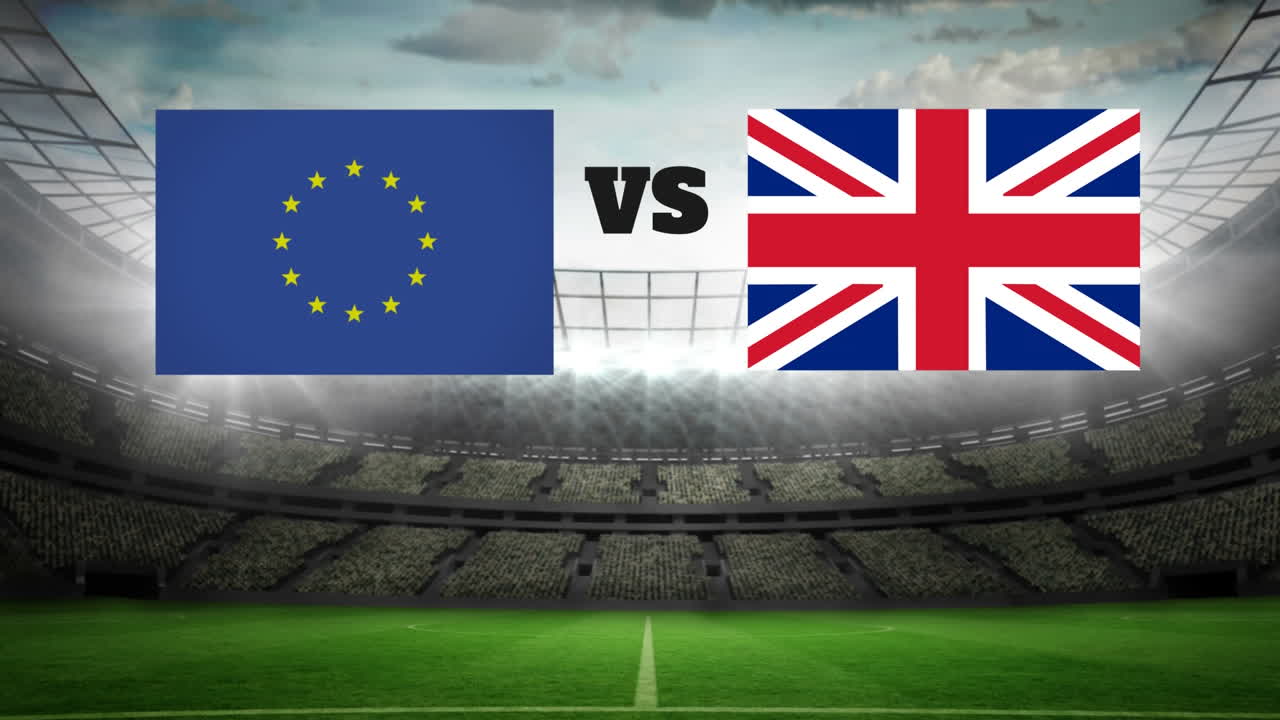 campo de fútbol animado con video de luces