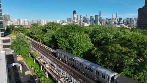 Tren-De-Cercanías-Elevado-De-Chicago