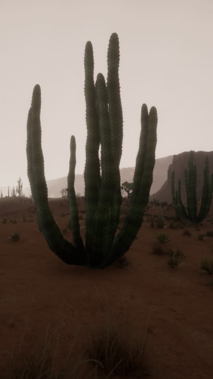 altos cactus en el desierto
