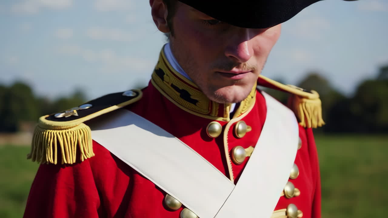 Historical British Officer in Uniform