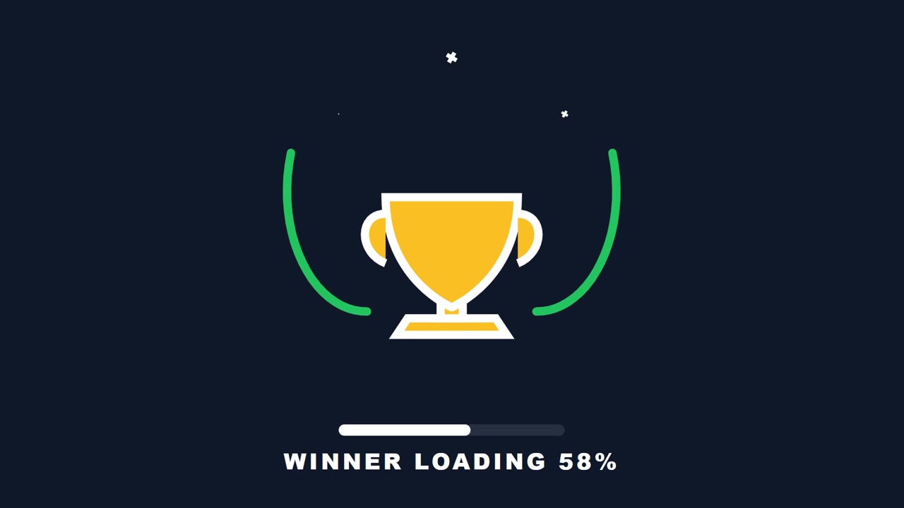 Digital Trophy Loading Progress Bar Animation