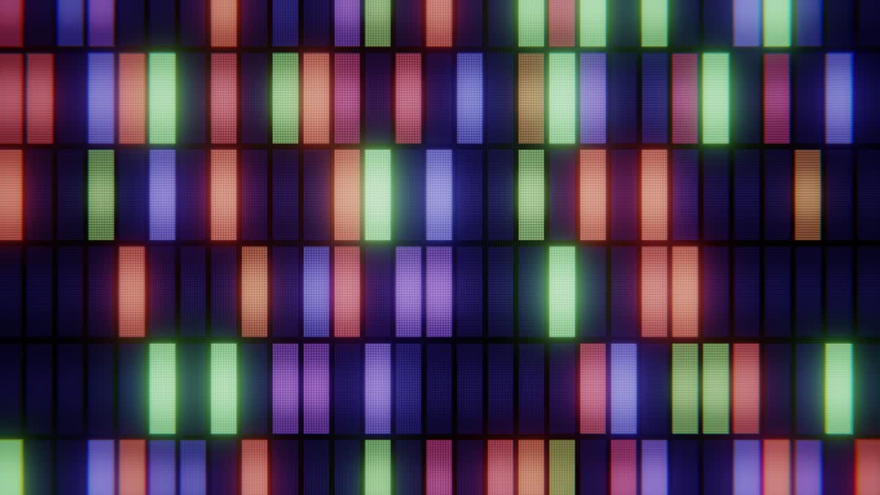 Dynamic Colorful Pixel Grid Display