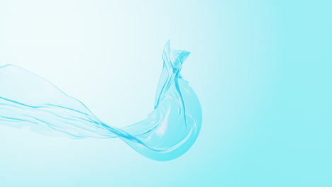 flowing transparent cloth background, 3d rendering.