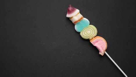 detalle de un tiro de jalea dulce en la mesa
