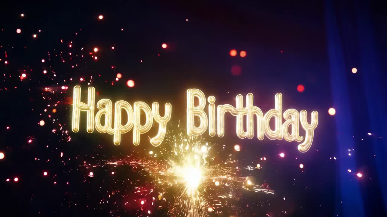 feliz cumpleaños espectáculo de fuegos artificiales