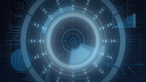 animation of data processing over diagrams and scope scanning