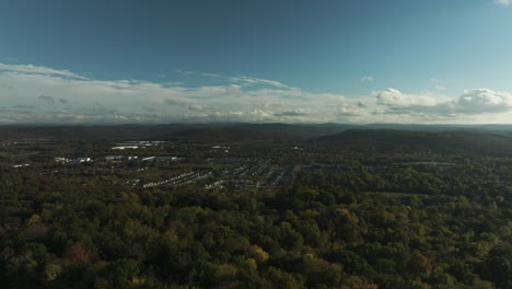 Forested-Landscape-Seen-At-Mount-Sequoyah,-Arkansas,-USA