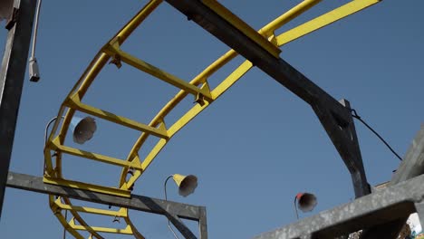 roller coaster rail attractions in the park