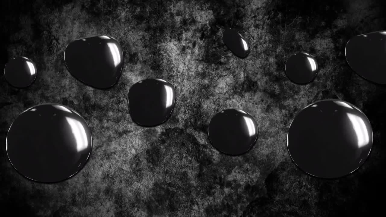 анимация страшных черных пятен на сером фоне