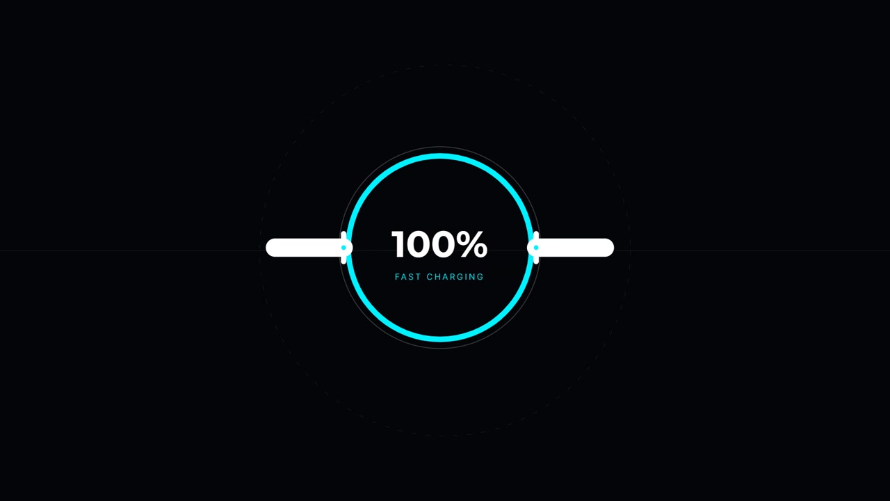 Animación digital de indicador de progreso de carga rápida