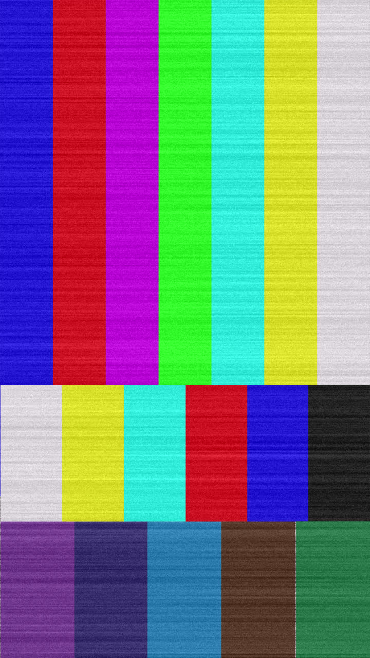 Digital Glitch Effect on Classic TV Color Bars