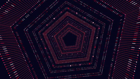 hexágonos futuristas con puntos de neón y líneas en vértigo en gradiente oscuro