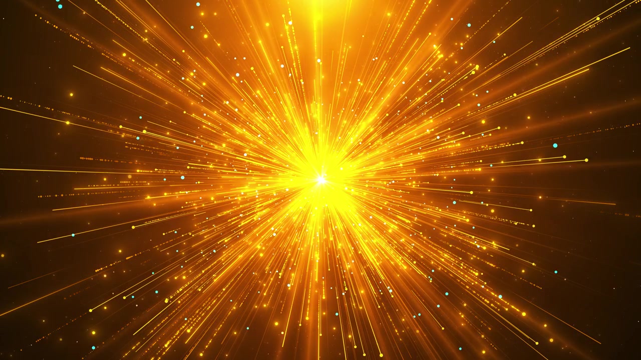 Golden light burst energy background flare fast rays particles and explosive motion perfect for