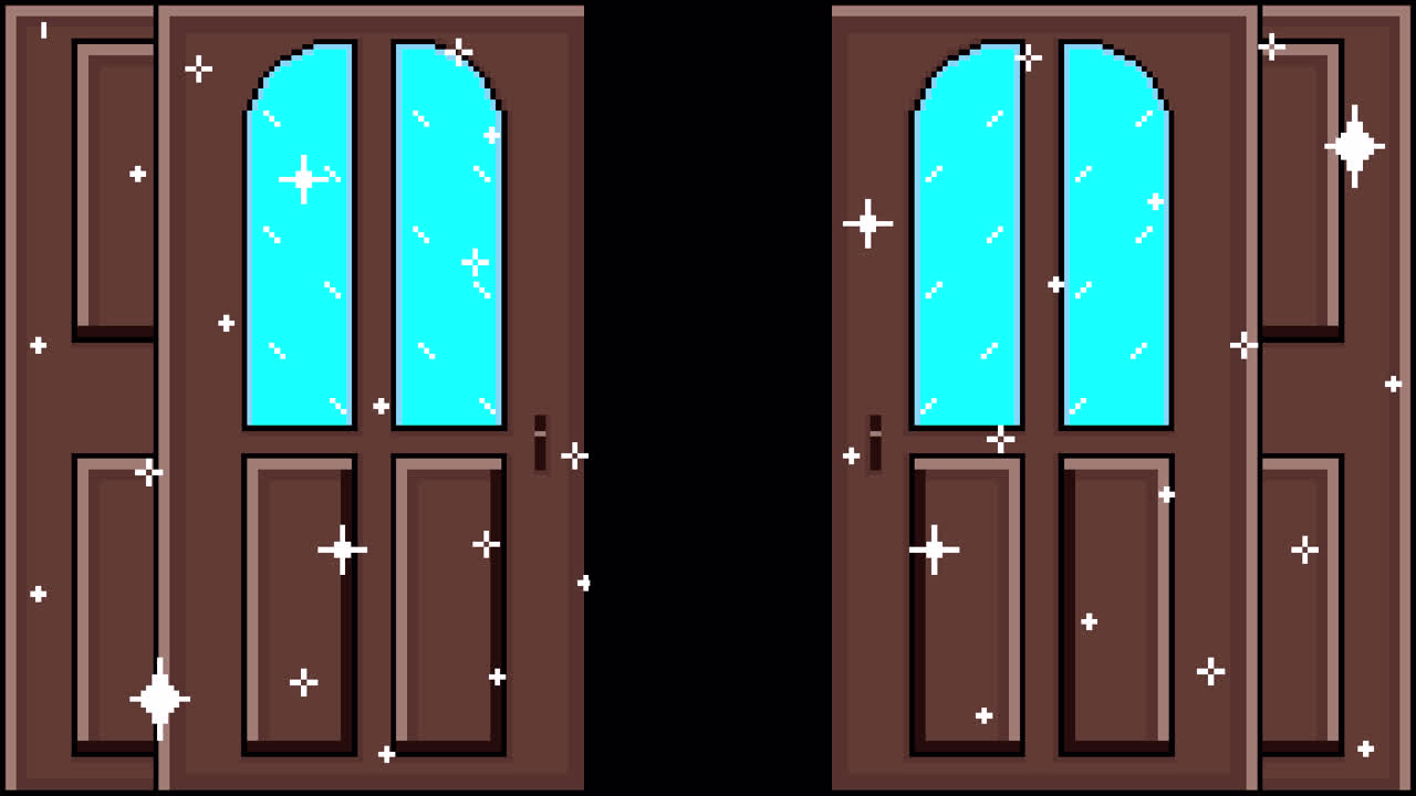 Pixel Chocolate door Transitions. 1080p - 30 fps - Alpha Channel (1).mov