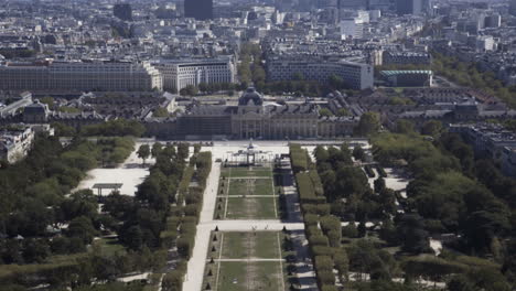aerial view of a park in paris