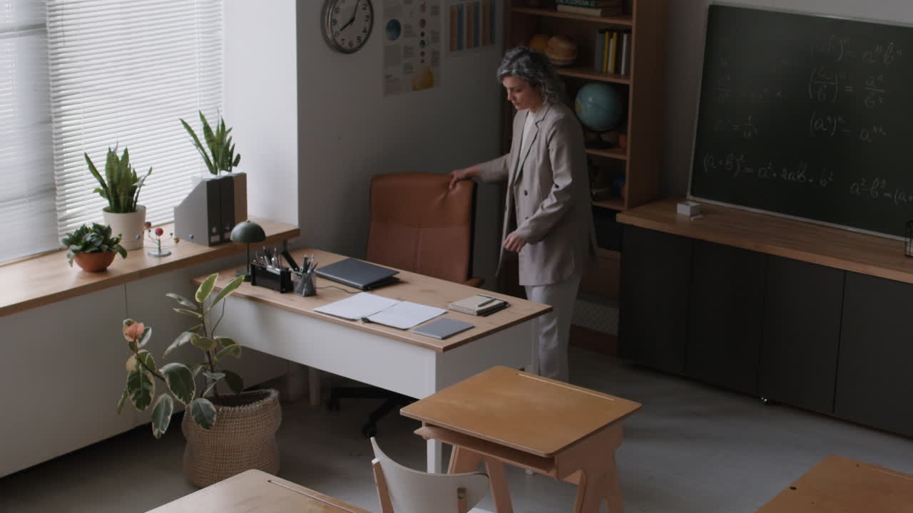 교실에서 선생님