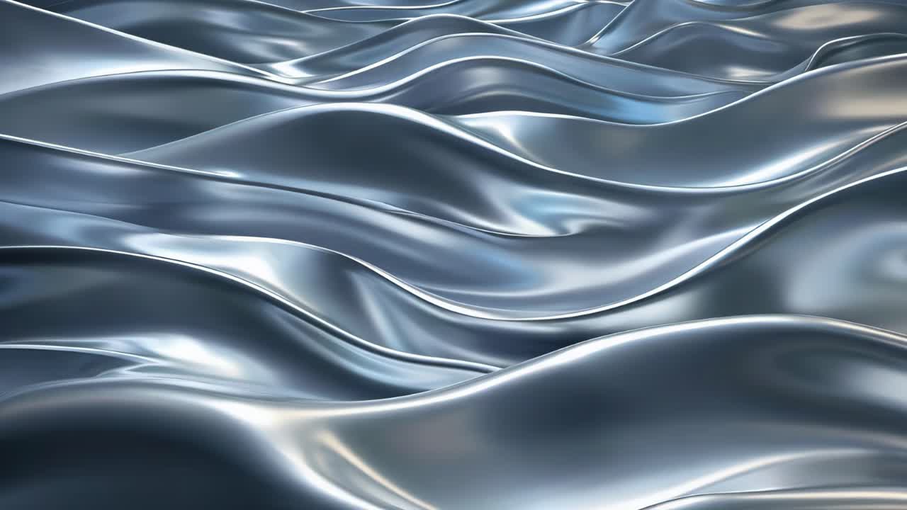 Abstract Silver Metal Waves