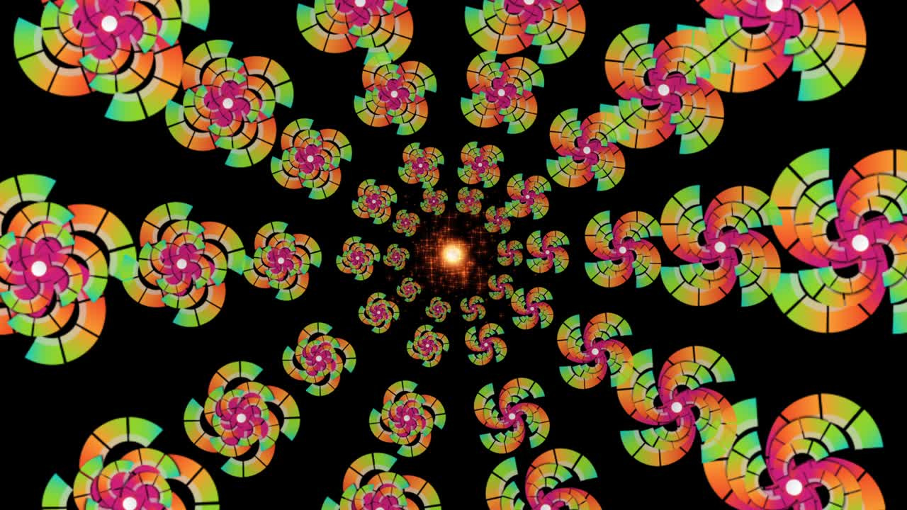 풍력 터빈의 루프 애니메이션