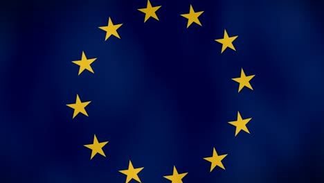 european union flag, eu banner waving animation - 4k