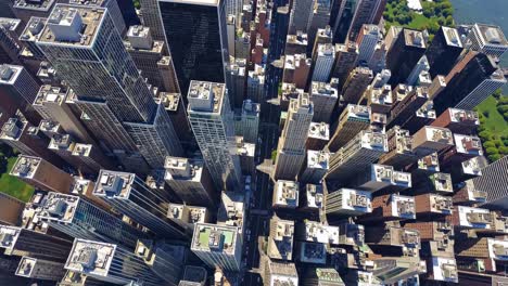 aerial view of new york city skyscrapers