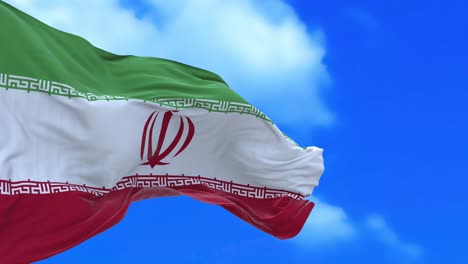 seamless loop of iranian flag.