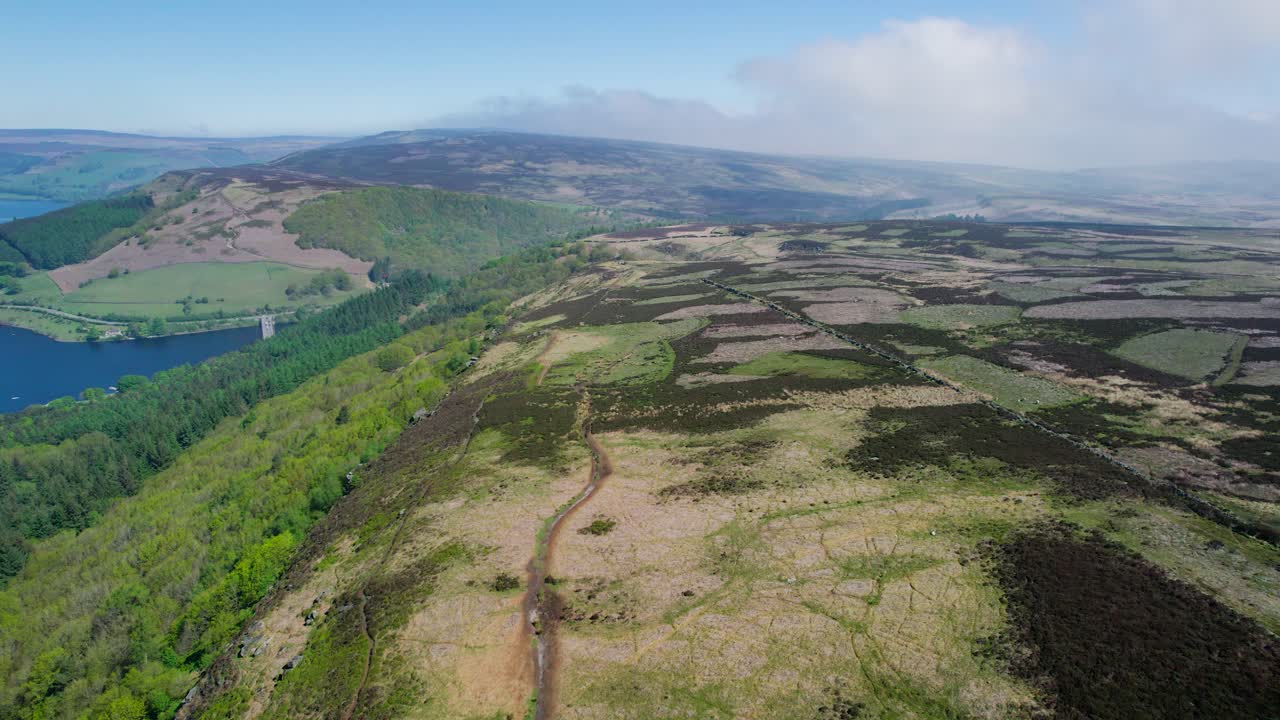 bamford의 아름다운 파노라마 - 피크 디스트릭트 국립 공원 더비셔 영국의 심장부
