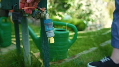 falta de agua en el grifo al aire libre