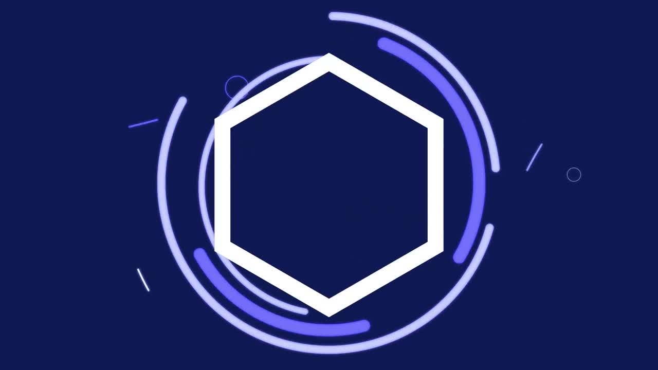 파란색 배경에 움직이는 모양의 애니메이션