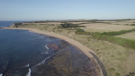 Scenic-Landscape-At-Phillip-Island-In-Victoria,-Australia---aerial-shot