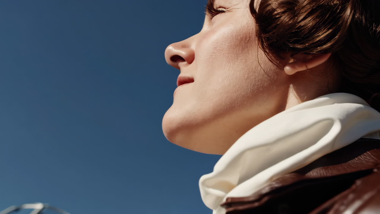 Woman Pilot in Vintage 1940s Style
