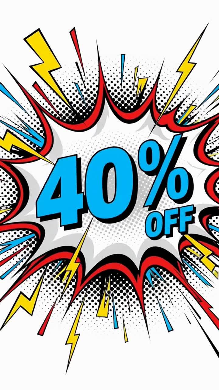 A colorful explosion with the number 40 on it