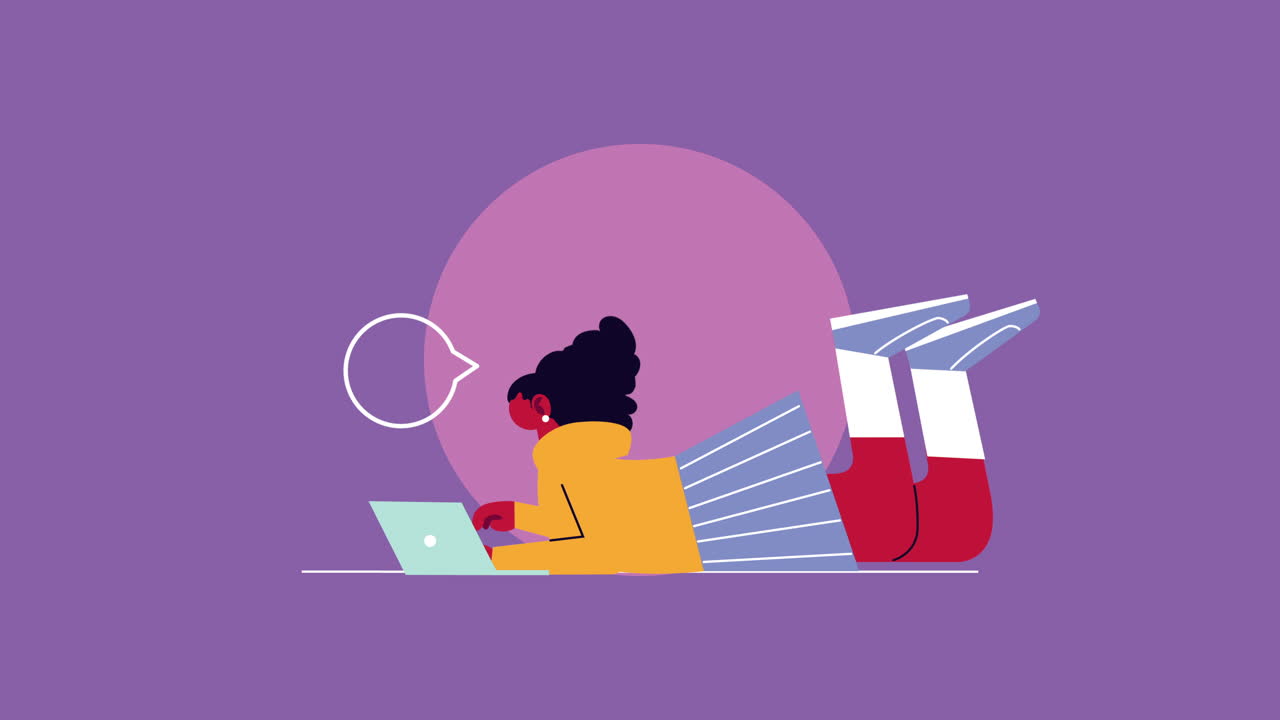 woman using laptop working in home