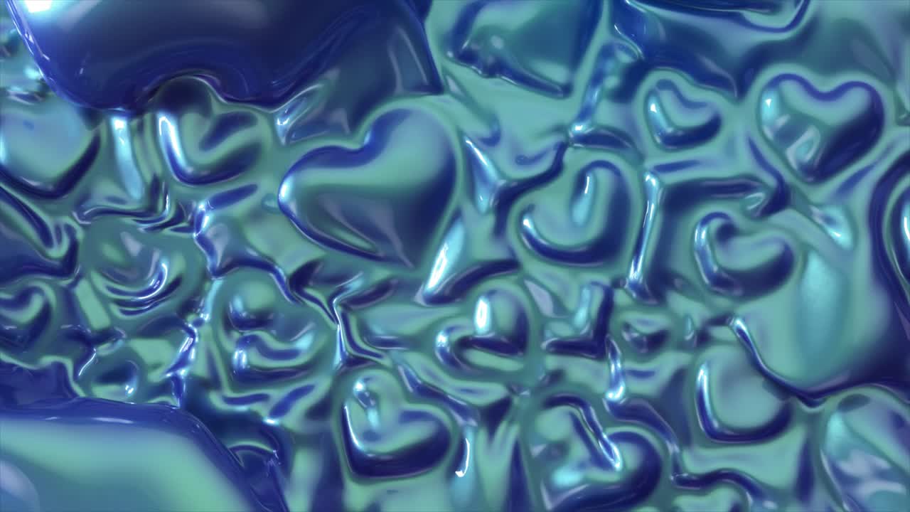 Motivo Astratto a Cuori Iridiscenti