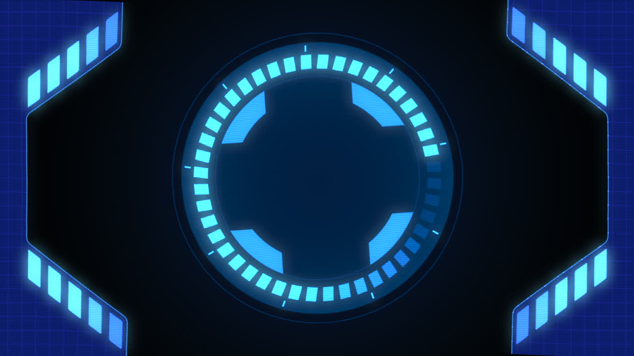 la interfaz de computadora azul futurista con líneas brillantes