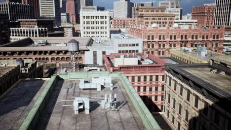 aerial view of a city skyline